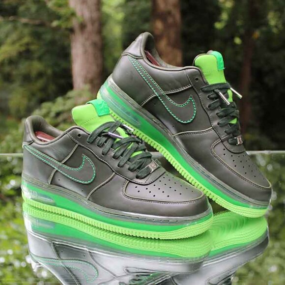 Nike Air Force 1 Supreme Max Air '07 Sample Dark Army SZ 10.5 316666-333 NWB - Picture 14 of 16